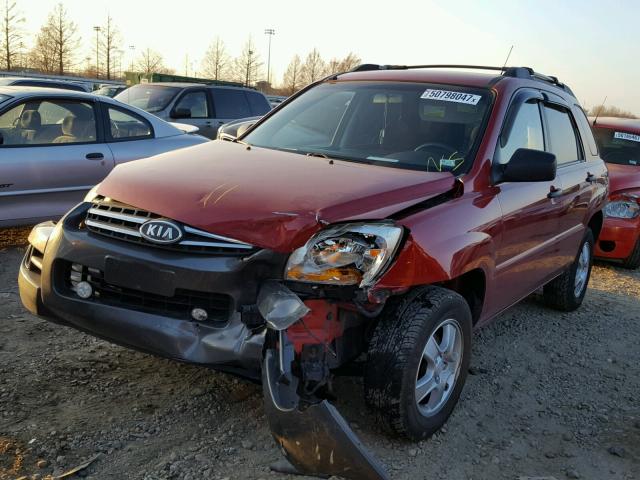 KNDJF724687497389 - 2008 KIA SPORTAGE L RED photo 2