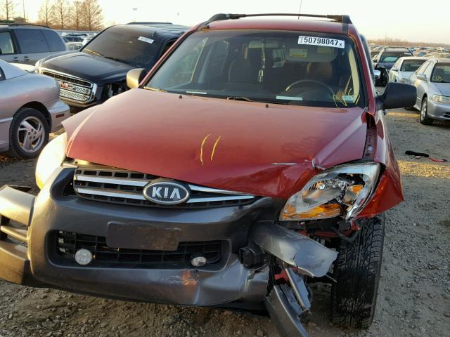 KNDJF724687497389 - 2008 KIA SPORTAGE L RED photo 7