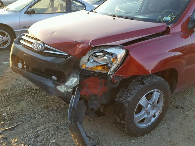 KNDJF724687497389 - 2008 KIA SPORTAGE L RED photo 9