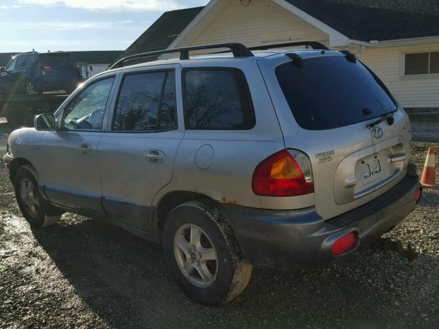 KM8SC73D83U397196 - 2003 HYUNDAI SANTA FE G SILVER photo 3