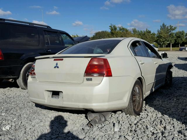 4A3AB46S24E066179 - 2004 MITSUBISHI GALANT LS WHITE photo 4