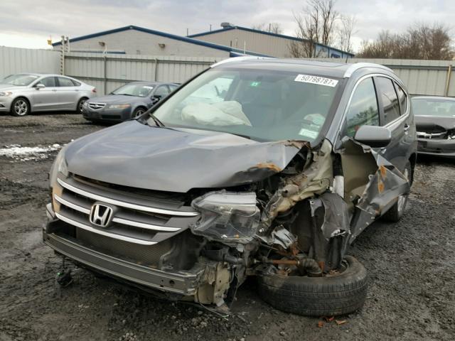 2HKRM4H79CH611706 - 2012 HONDA CR-V EXL GRAY photo 2