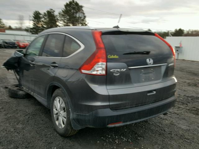 2HKRM4H79CH611706 - 2012 HONDA CR-V EXL GRAY photo 3