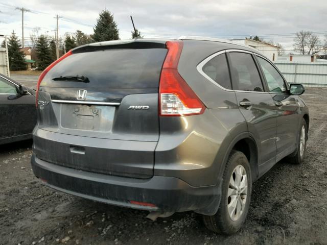 2HKRM4H79CH611706 - 2012 HONDA CR-V EXL GRAY photo 4