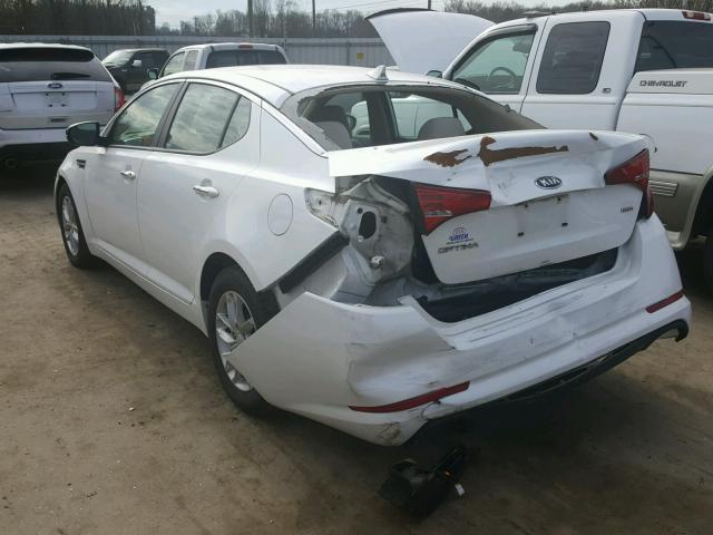 KNAGM4A75D5401409 - 2013 KIA OPTIMA LX WHITE photo 3