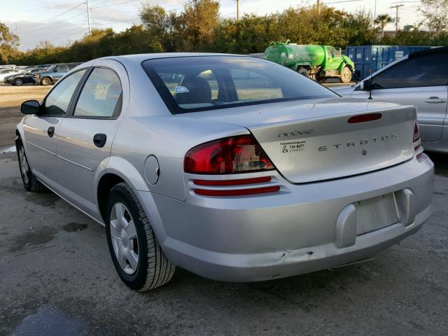 1B3EL36X04N389817 - 2004 DODGE STRATUS SE SILVER photo 3