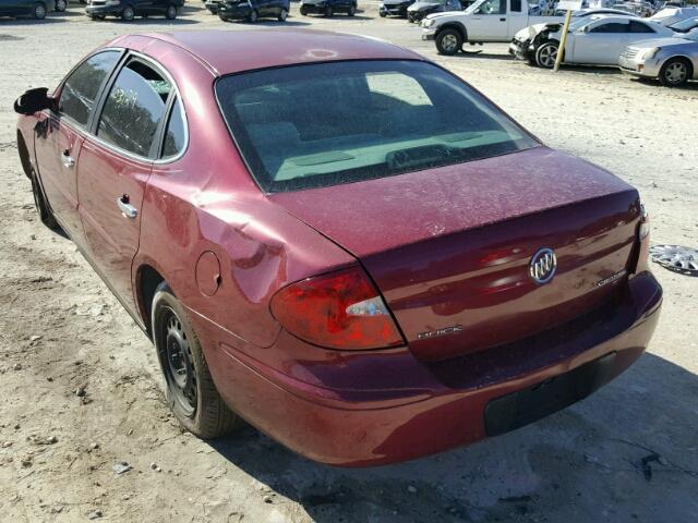 2G4WC552061195132 - 2006 BUICK LACROSSE C BURGUNDY photo 3