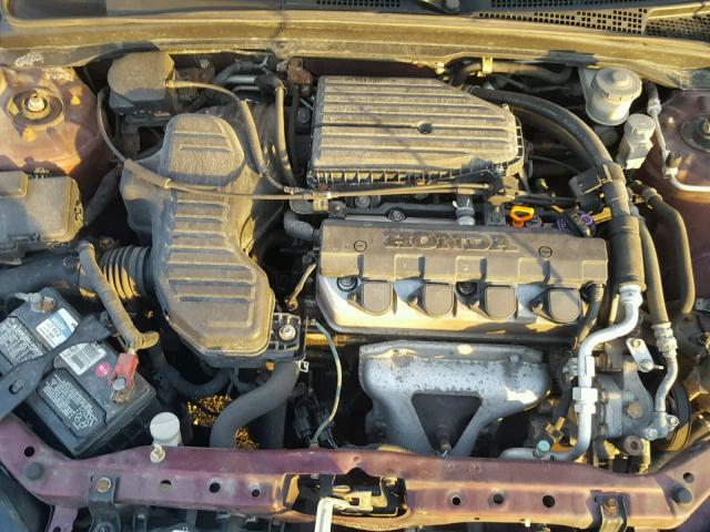 1HGES15572L035468 - 2002 HONDA CIVIC LX MAROON photo 7