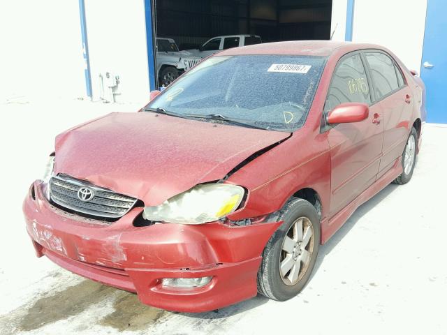 1NXBR32E05Z513205 - 2005 TOYOTA COROLLA CE RED photo 2