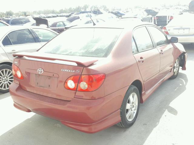 1NXBR32E05Z513205 - 2005 TOYOTA COROLLA CE RED photo 4