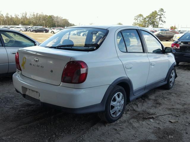 JTDBT123910115887 - 2001 TOYOTA ECHO WHITE photo 4