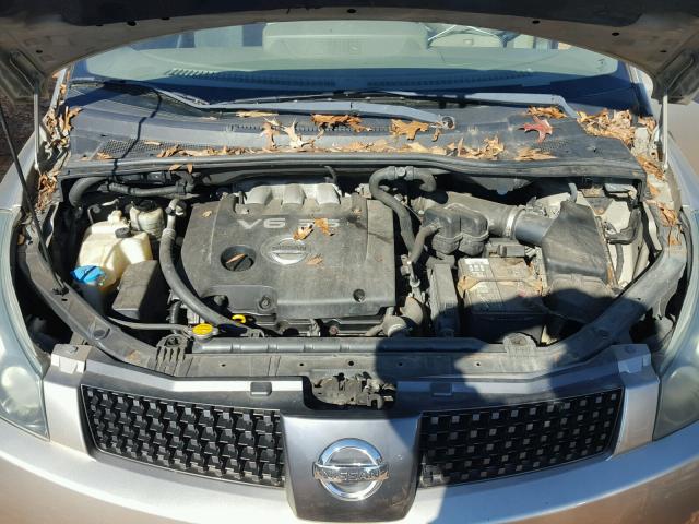 5N1BV28UX4N325109 - 2004 NISSAN QUEST S GOLD photo 7