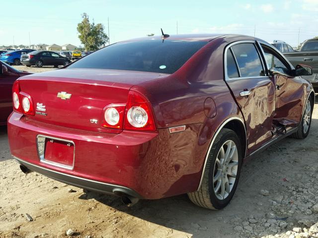 1G1ZK57708F200315 - 2008 CHEVROLET MALIBU LTZ RED photo 4