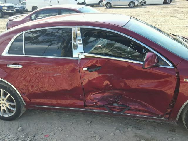 1G1ZK57708F200315 - 2008 CHEVROLET MALIBU LTZ RED photo 9