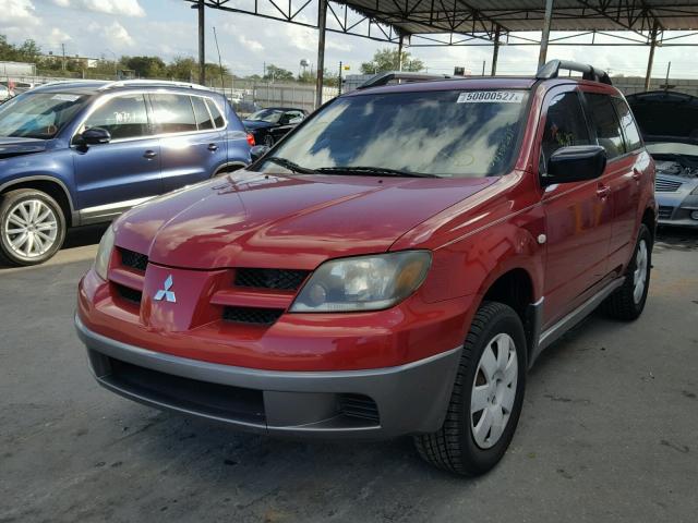 JA4LX31G43U036870 - 2003 MITSUBISHI OUTLANDER RED photo 2