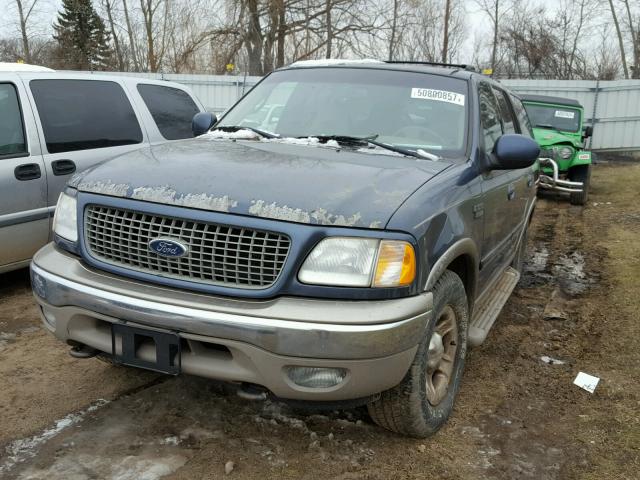 1FMFU18L31LB02083 - 2001 FORD EXPEDITION BLUE photo 2