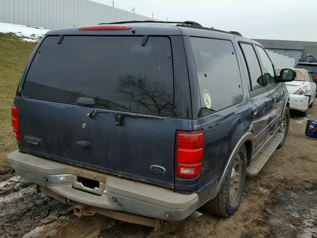 1FMFU18L31LB02083 - 2001 FORD EXPEDITION BLUE photo 4