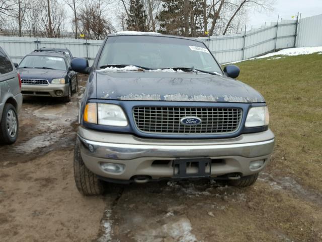 1FMFU18L31LB02083 - 2001 FORD EXPEDITION BLUE photo 9