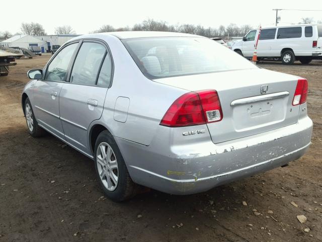 2HGES26733H533042 - 2003 HONDA CIVIC EX SILVER photo 3