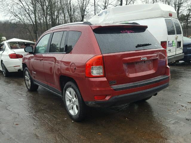 1C4NJCBA7CD526875 - 2012 JEEP COMPASS SP MAROON photo 3