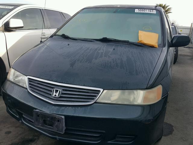 2HKRL18641H535947 - 2001 HONDA ODYSSEY EX GREEN photo 2