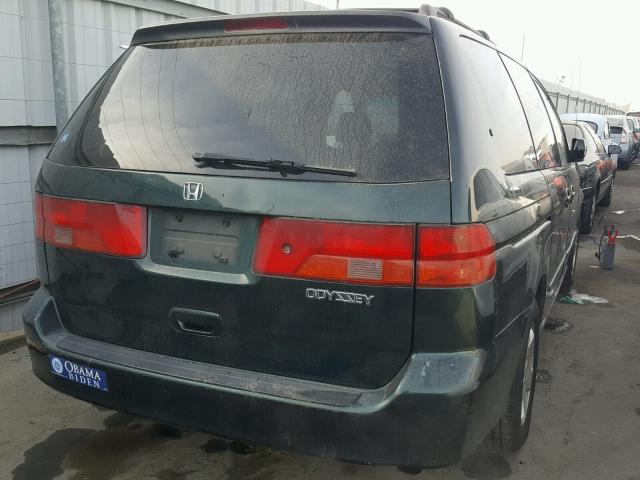 2HKRL18641H535947 - 2001 HONDA ODYSSEY EX GREEN photo 4