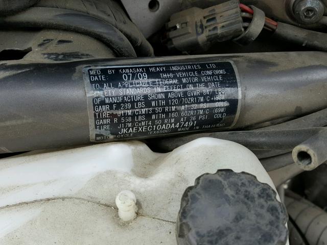 JKAEXEC10ADA47491 - 2010 KAWASAKI EX650 C 蓝色 照片 10