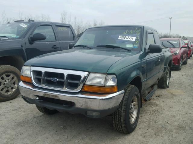 1FTZR15V7YPB34353 - 2000 FORD RANGER SUP GREEN photo 2