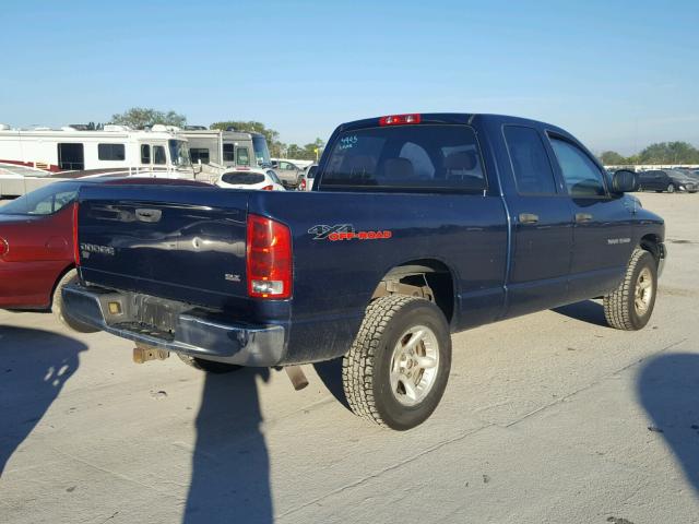 1D7HU18N04J161855 - 2004 DODGE RAM 1500 S BLUE photo 4