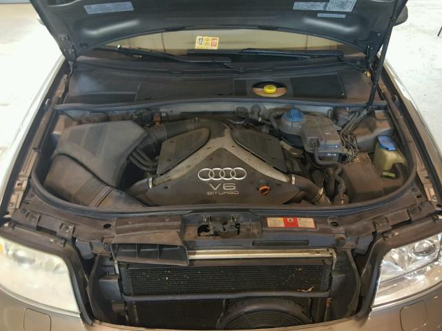 WAULD64B02N084906 - 2002 AUDI A6 2.7T QU GRAY photo 7