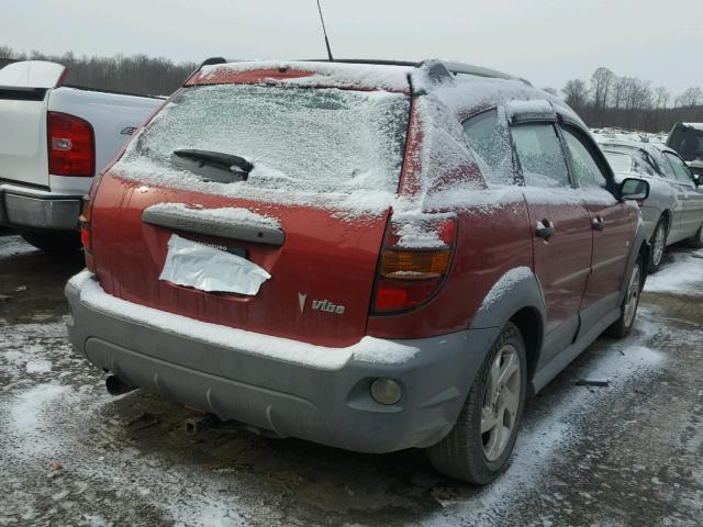 5Y2SL62884Z435629 - 2004 PONTIAC VIBE RED photo 4