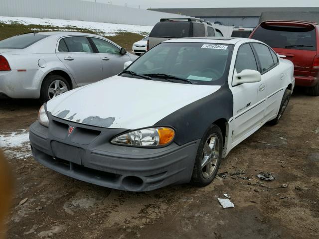 1G2NW52E3YM730925 - 2000 PONTIAC GRAND AM G WHITE photo 2