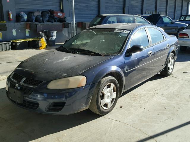 1B3EL36T74N337405 - 2004 DODGE STRATUS SE BLUE photo 2