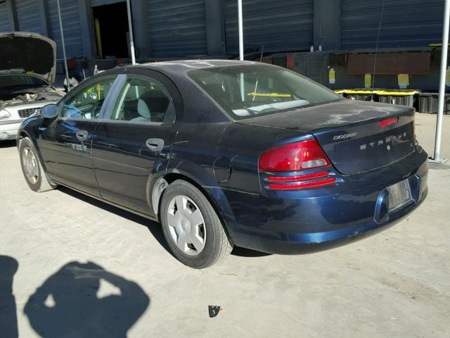 1B3EL36T74N337405 - 2004 DODGE STRATUS SE BLUE photo 3