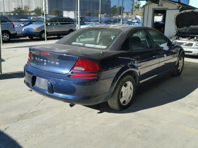 1B3EL36T74N337405 - 2004 DODGE STRATUS SE BLUE photo 4