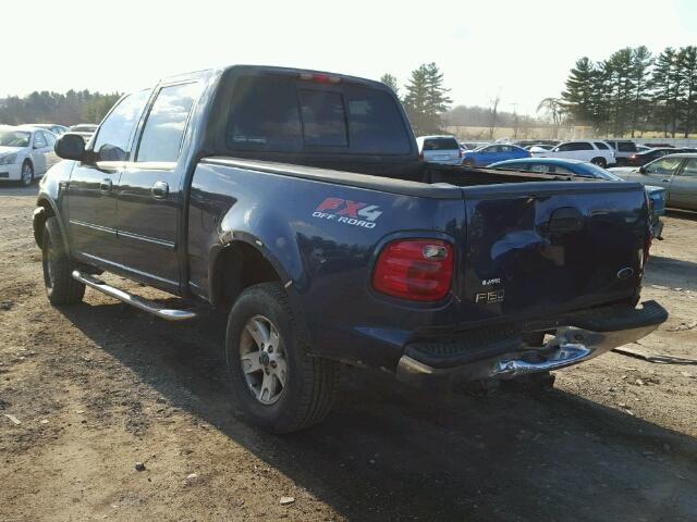 1FTRW08L12KA12928 - 2002 FORD F150 SUPER BLUE photo 3