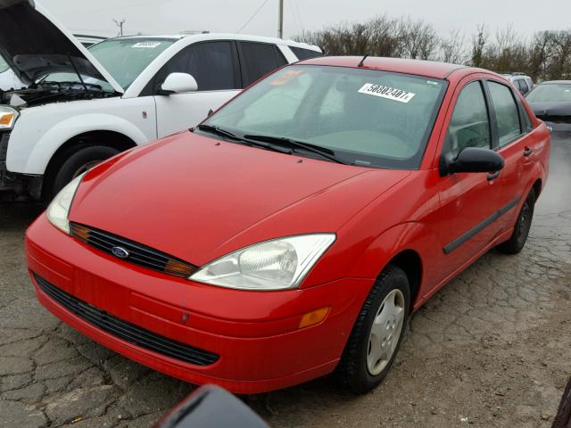 1FAFP33P61W242635 - 2001 FORD FOCUS LX RED photo 2