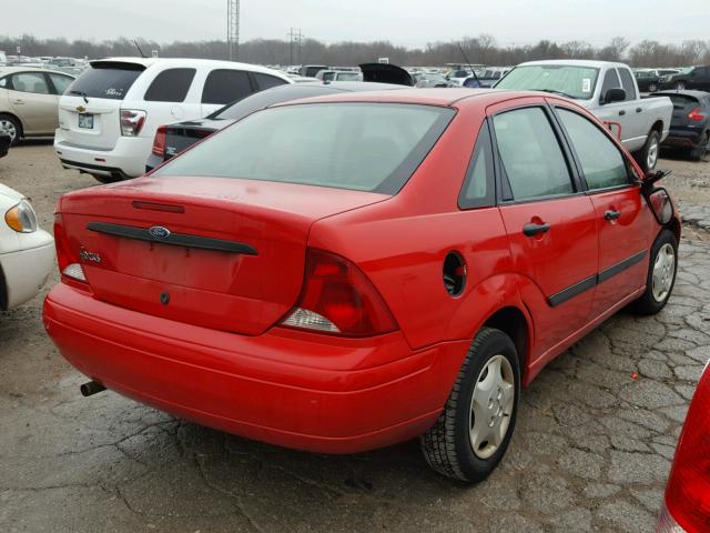 1FAFP33P61W242635 - 2001 FORD FOCUS LX RED photo 4