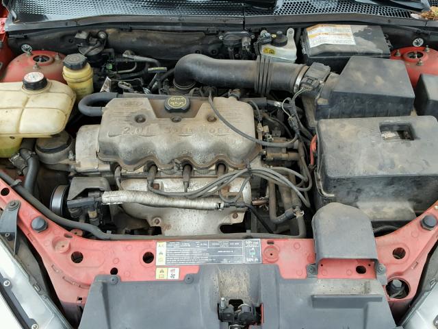 1FAFP33P61W242635 - 2001 FORD FOCUS LX RED photo 7