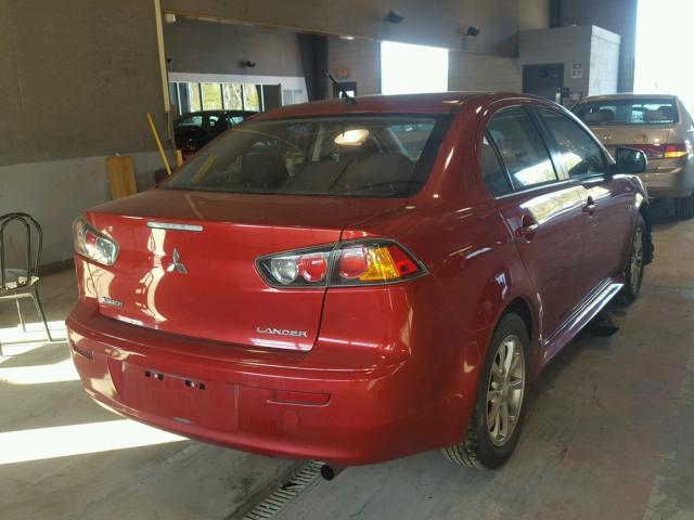 JA32U2FU7AU032388 - 2010 MITSUBISHI LANCER ES/ MAROON photo 4