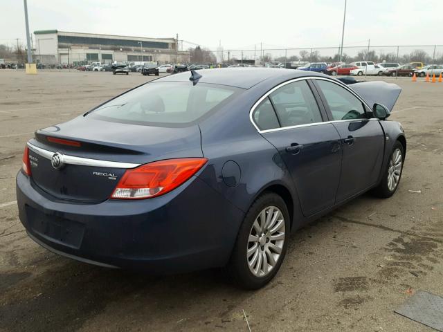 W04GT5GC4B1000108 - 2011 BUICK REGAL CXL BLUE photo 4