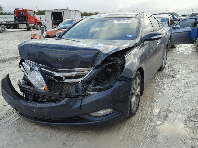 5NPEC4AC9DH564591 - 2013 HYUNDAI SONATA SE BLUE photo 2