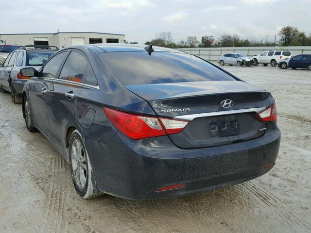 5NPEC4AC9DH564591 - 2013 HYUNDAI SONATA SE BLUE photo 3