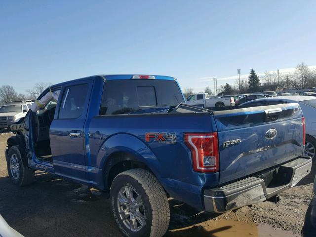 1FTEW1EF5HFB87929 - 2017 FORD F150 SUPER BLUE photo 3