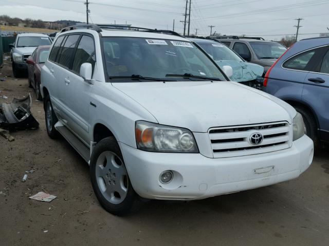 JTEEP21A440040782 - 2004 TOYOTA HIGHLANDER WHITE photo 1