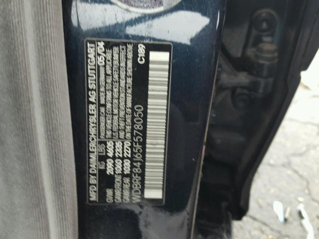 WDBRF84J65F578050 - 2005 MERCEDES-BENZ C 320 4MAT BLUE photo 10