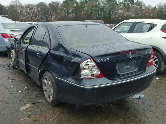 WDBRF84J65F578050 - 2005 MERCEDES-BENZ C 320 4MAT BLUE photo 3
