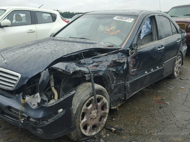 WDBRF84J65F578050 - 2005 MERCEDES-BENZ C 320 4MAT BLUE photo 9