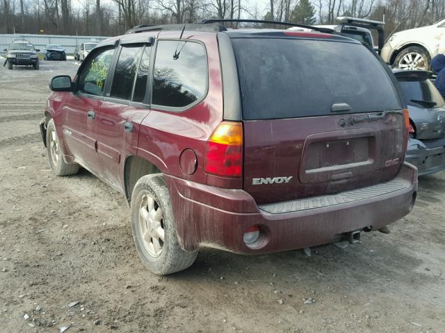 1GKDT13S622363989 - 2002 GMC ENVOY MAROON photo 3