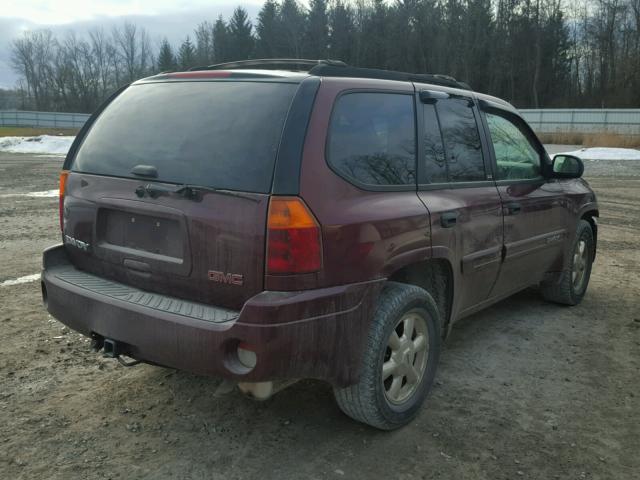 1GKDT13S622363989 - 2002 GMC ENVOY MAROON photo 4